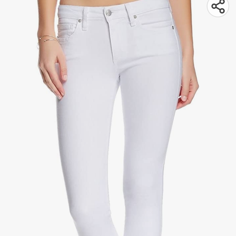 Joe's Jean White Stretch Skinny Ankle Jean Sz 28